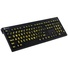 LogicKeyboard XL Print NERO PC Slim Line Yellow on Black Keyboard