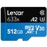 Lexar 512GB 633x UHS-I microSDXC Memory Card with SD Adapter