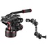 Manfrotto Nitrotech 612 Fluid Video Head and Aluminum Twin Leg Tripod with Ground Spreader