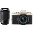 Fujifilm X-T100 Mirrorless Digital Camera (Champagne Gold) with 15-45mm & 50-230mm Twin Lens Kit