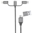 Promate UniLink-Trio2 Multifunctional Universal Sync & Charge Cable (Grey)