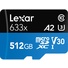 Lexar 512GB High-Performance 633x UHS-I microSDXC Memory Card with SD Adapter