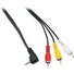 Pearstone Mini AV to 3 RCA Cable (15 ft)