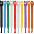 Pearstone 0.5 x 12" Touch Fastener Straps (Multi-Colored, 10-Pack)