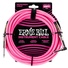 Ernie Ball 25' Braided Straight / Angle Instrument Cable - Neon Pink