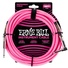 Ernie Ball 18' Braided Straight / Angle Instrument Cable - Neon Pink
