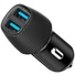 Promate VolTrip-Duo 3.4A Car Charger with Dual USB Ports (Black)