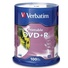 Verbatim DVDR 4.7GB 16x White Printable 100 Pack on Spindle