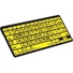 LogicKeyboard Large Print Bluetooth Mac Wireless Keyboard (Black on Yellow)