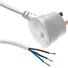 DYNAMIX 3M 3-Pin Tapon Plug to Bare End 3 Core 1mm Cable White