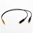 Microphone Madness Dual 3.5mm Mono Mini Female to 3.5mm Stereo Mini Male Y-Cable (2')