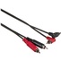 Hosa 2 RCA Straight Male to 2 RCA Angled Male Dual Audio Cable (1m)