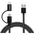 ADATA 2-in-1 Lightning/Micro USB to USB Cable - Black (2m)