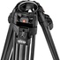 Manfrotto 608 Nitrotech Fluid Head With 645 FAST Twin Carbon Fiber Tripod System and Bag