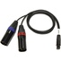 Cable Techniques TA3F to Two 3-Pin XLR Male Tape Output Y-Cable Adapter for Sound Devices (60.9cm)