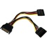 StarTech 6" SATA Power Y Splitter Cable Adapter - Male to Female