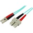 StarTech Fiber Optic Cable 10 Gb - Multimode Duplex 50/125 - LSZH - LC/SC (2m, Aqua)