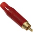 Amphenol AC Series RCA Male Cable Connector with Diecast Shell (Red)