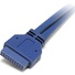 StarTech 2-Port USB 3.0 A Female Slot Plate Adapter (Blue)