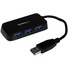 StarTech Portable 4 Port Mini USB 3.0 Hub (Black)