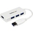 StarTech Portable 4 Port Mini USB 3.0 Hub (White)