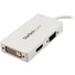 StarTech 3-in-1 Mini DisplayPort to VGA/DVI/HDMI Travel Converter (White)
