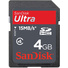 SanDisk 4GB SDHC Memory Card Ultra - 15MB/s