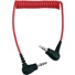 Titan TRS35 Right-Angle Coiled 3.5mm Stereo Mini Cable (Red)