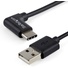 StarTech USB to USB C Cable Right Angle - USB 2.0 (Black, 1m)