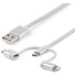 StarTech USB Multi Charging Cable - USB to Micro-USB or USB-C or Lightning