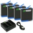 Wasabi GoPro Hero 8 Battery (4-Pack) and Triple Charger