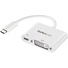 StarTech USB-C to DVI Adapter with Power Delivery (White)