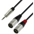 Adam Hall K4YWMM0300 4 Star Series 3.5 mm Jack Stereo to 2 x XLR Male Audio Cable (3m)