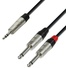 Adam Hall K4YWPP0300 REAN 3.5mm Jack Stereo to 2 x 6.3mm Jack Mono Audio Cable (3m)
