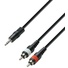 Adam Hall 3.5mm Jack Stereo to 2 x RCA Male Audio Cable (3m)