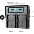 GVM Dual Charger with BP-U65 5600mAh Battery for Sony PMW/PXW Series Cameras