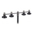 Proel Mic Stand Accessory - Quad T Bar for 2 Mic Pairs