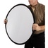Impact Circular Collapsible Reflector with Handles (22", Silver/White)