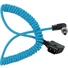 Kondor Blue Coiled D-Tap to Locking DC 2.5mm Right-Angle Cable (0.4 to 1.2m)