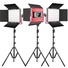 GVM 1200D RGB LED Studio Video Bi-Colour Soft 3-Light Kit