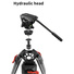 GVM JJL-JY Aluminum Camera Video Tripod with Fluid Head