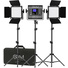 GVM 800D-RGB LED Studio 3-Video Light Kit with Softbox