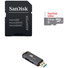SanDisk 64GB Ultra UHS-I microSDXC Memory Card & SD Adapter with Dual USB 3.1 Card Reader (CR-P20)