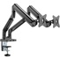 Brateck Dual Monitor Arm - Polished Aluminium & Gas-Spring for 17"-32" Screens