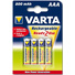 Varta Rechargeable Ni-MH 800mAh AAA Batteries (4pk)