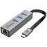 Promate GigaHub Multi-Port Hub with Ethernet Port & USB-C Connector (Grey)