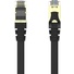 UNITEK 1m CAT 7 Black Flat SSTP 32AWG Patch Lead in PVC Jacket.