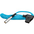 Kondor Blue Coiled D-Tap to Female 2-Pin LEMO-Type Power Cable for RED KOMODO