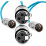 Kondor Blue Mini-XLR Male to XLR Female Audio Cable for Canon C70 & BMPCC 6K/4K (Blue, 2-Pack)