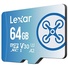 Lexar FLY microSDXC 64GB 160MB/s V30 A2 UHS-I U3 Memory Card for Drones